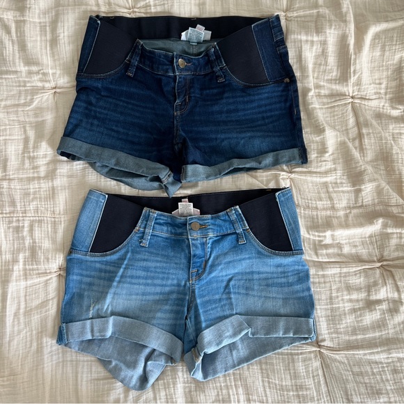 Ingrid & Isabel Under Belly Maternity Jean Shorts Bundle - Picture 1 of 7